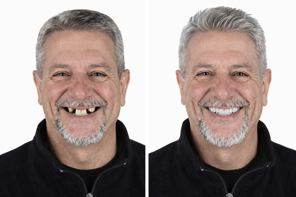 All-on-6 dental implants transformation