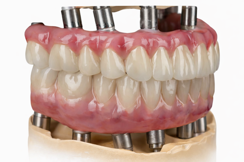 All-on-4 and 6dental implants – fixed full arch restoration