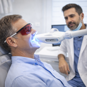 Blanchiment dentaire professionnel réalisé en clinique à Porto au Portugal