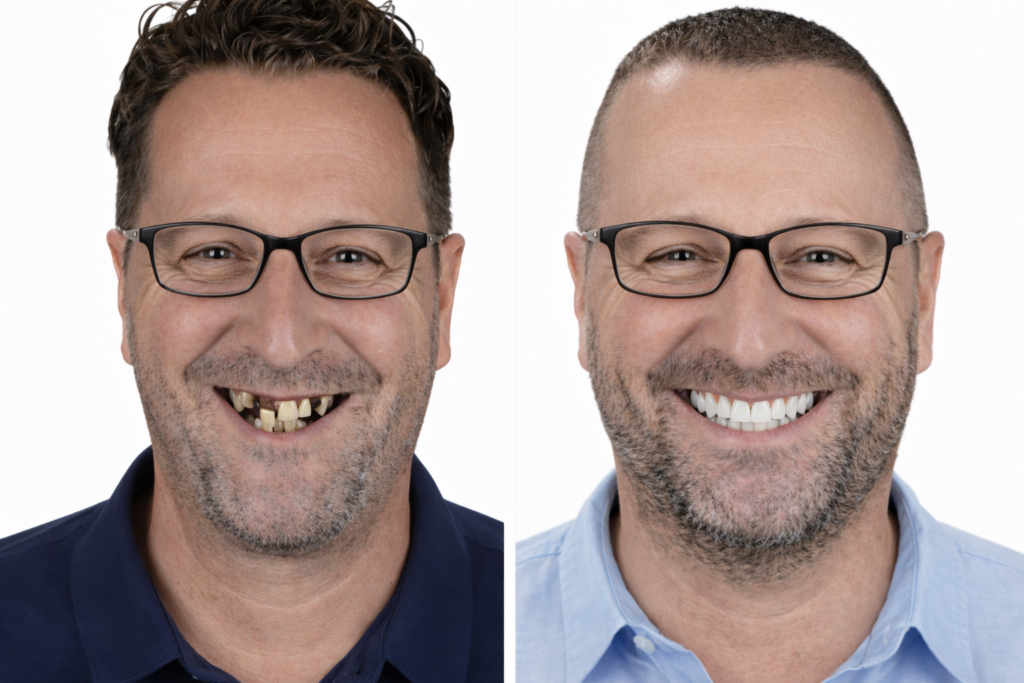 Avant après implants dentaires Straumann Portugal