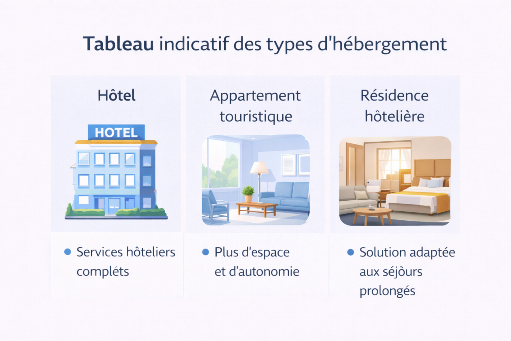 types d’hébergement pour un séjour de tourisme dentaire à Porto hôtel appartement touristique et résidence hôtelière