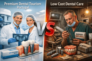 premium dental tourism Portugal vs low cost dental care comparison clinic quality
