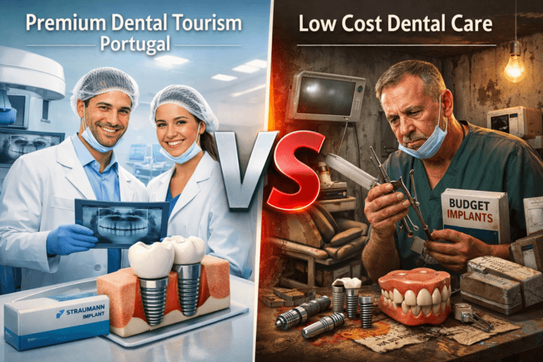 premium dental tourism Portugal vs low cost dental care comparison clinic quality